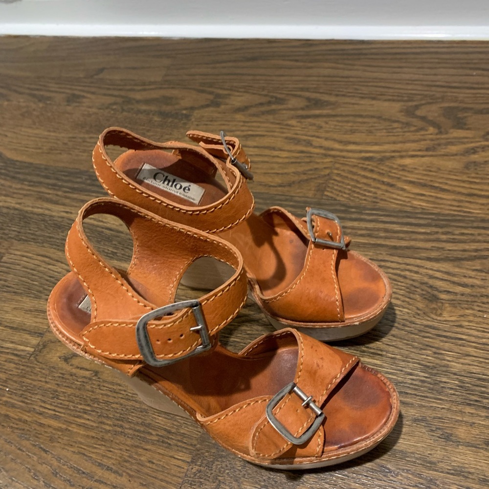 Chloe 60th Anniversary Limited Edition Buckle Strap Wedge.